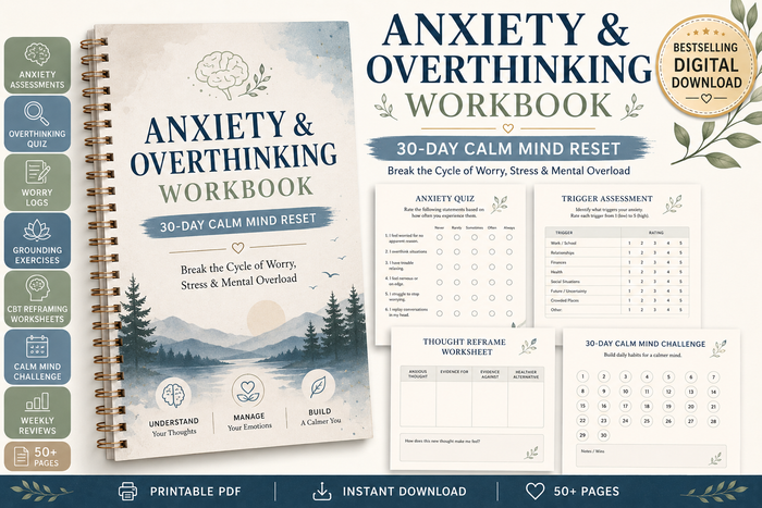 Anxiety & Overthinking Workbook