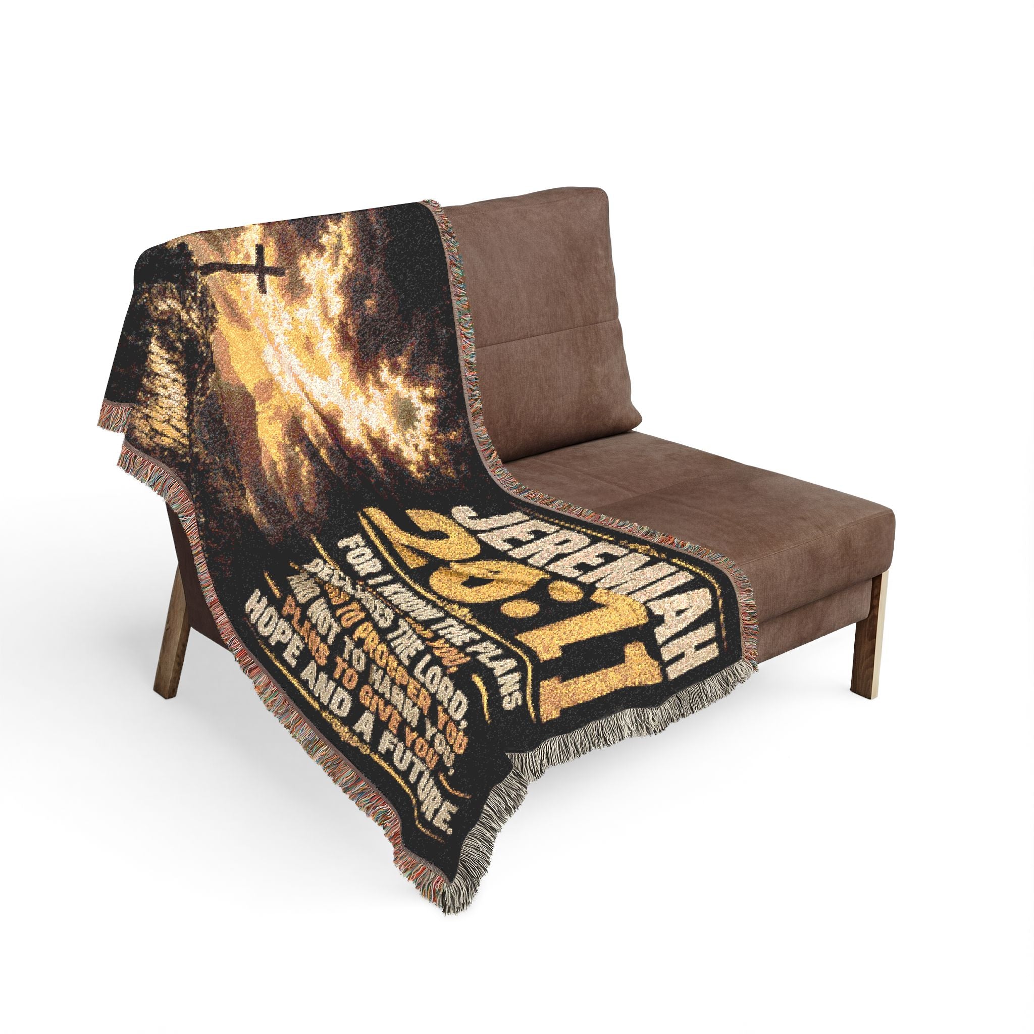 Jeremiah 29:11 Scripture Woven Blanket | Inspirational Bible Verse Throw