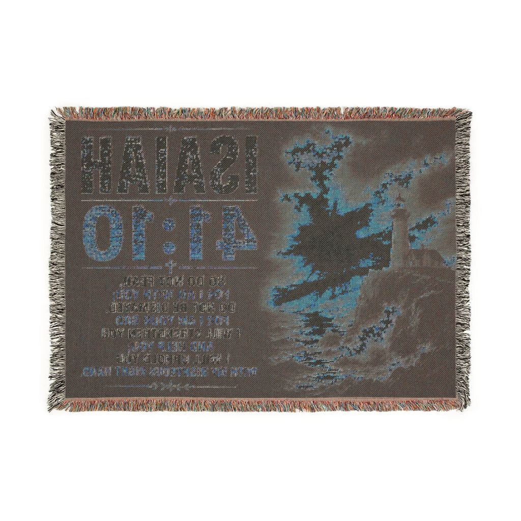 Isaiah 41:10 Scripture Woven Blanket | Bible Verse Throw, Lighthouse Design