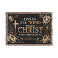I Can Do All Things Through Christ woven blanket | Inspirational Scripture throw