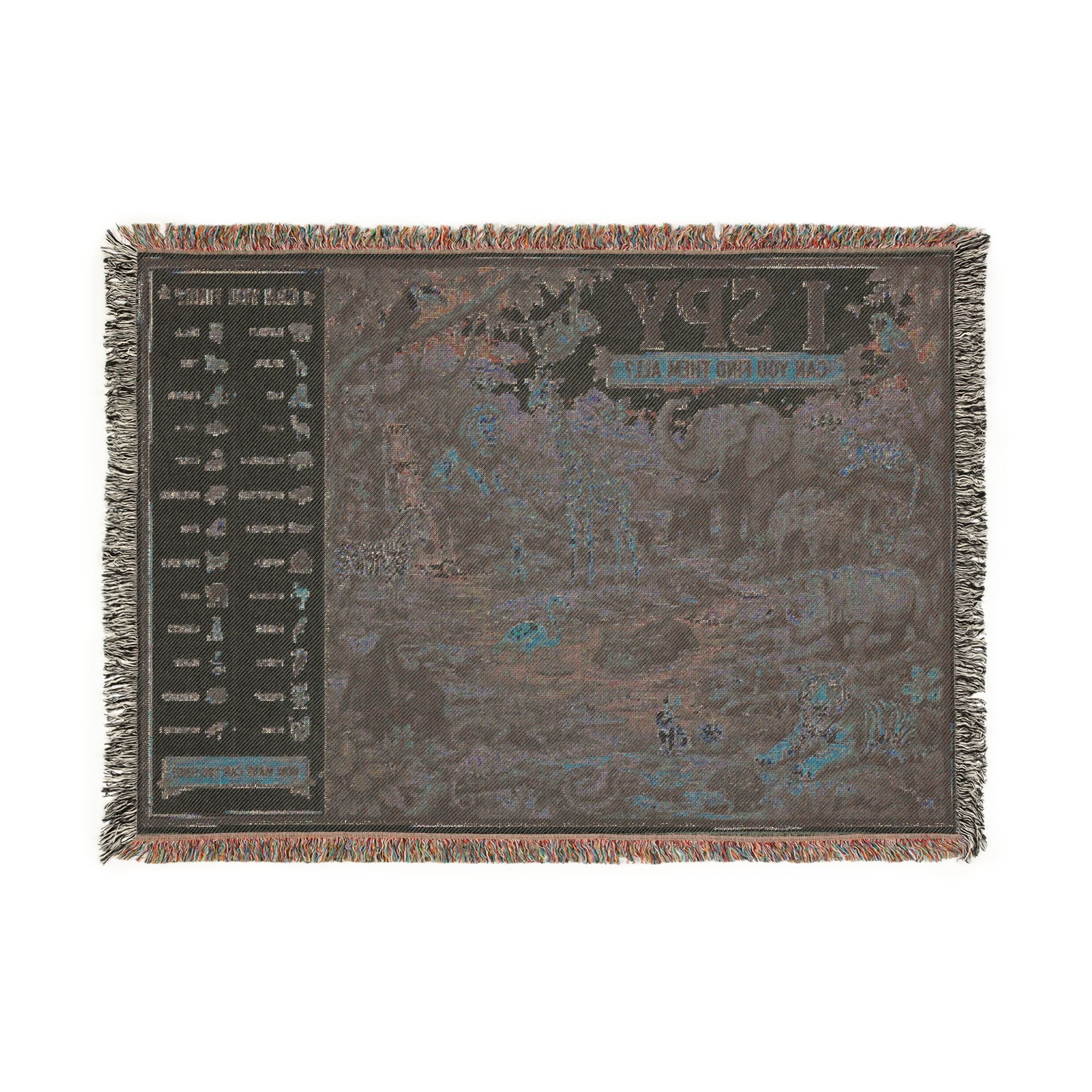 I Spy Jungle Scene Blanket | Woven Game Puzzle Design