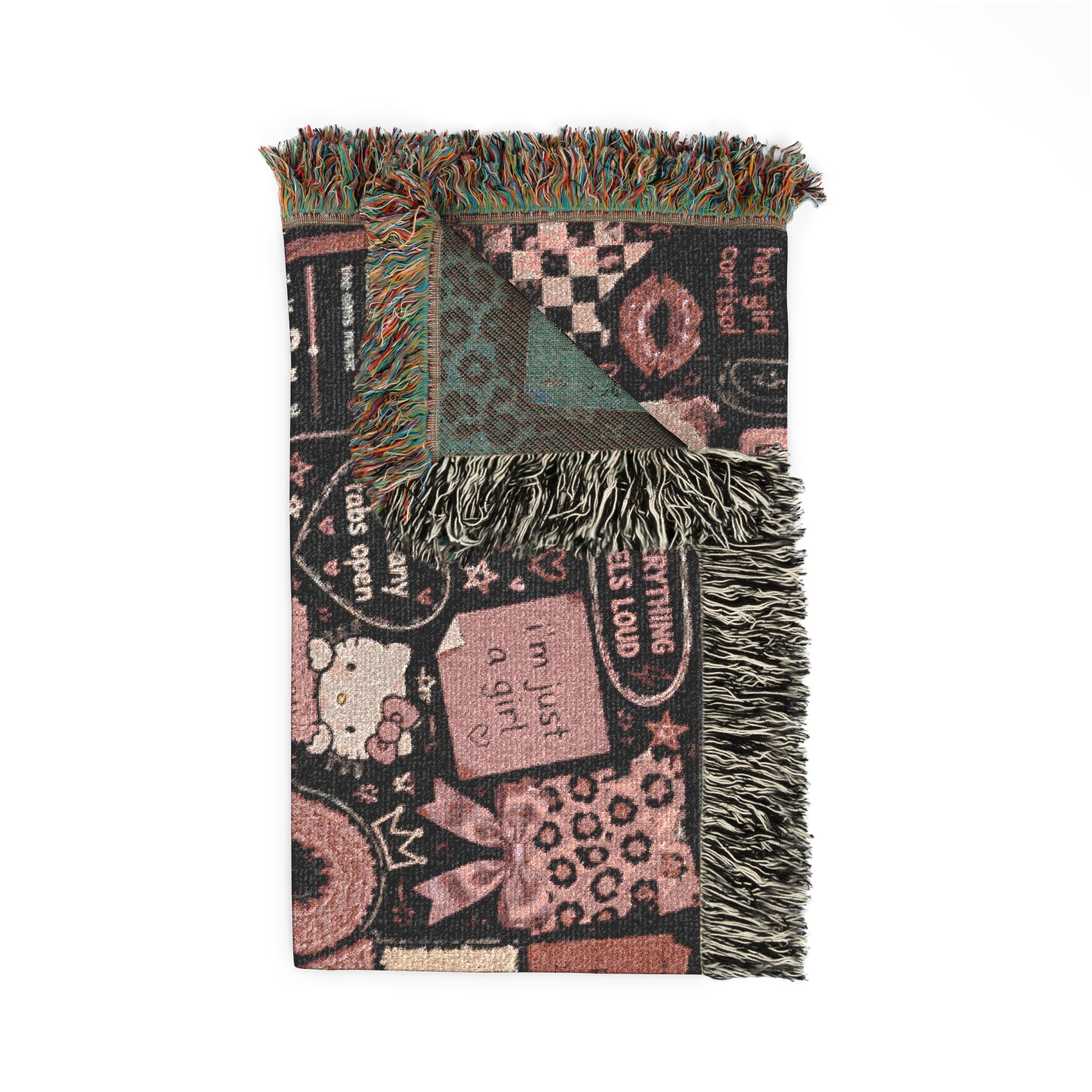 Im Overstimulated Blanket Funny Anxiety Gift, Mental Health Blanket, Coquette Woven Throw, ADHD Overwhelmed Girl Gift