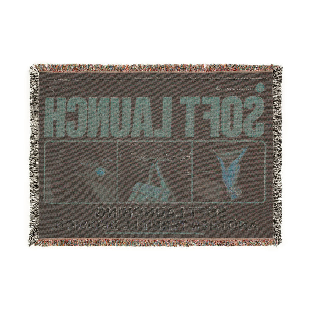 SofSoft Launch Blanket Funny Woven Throw, Dark Humor Meme Blanket, Luxury Girl Aesthetic Gift