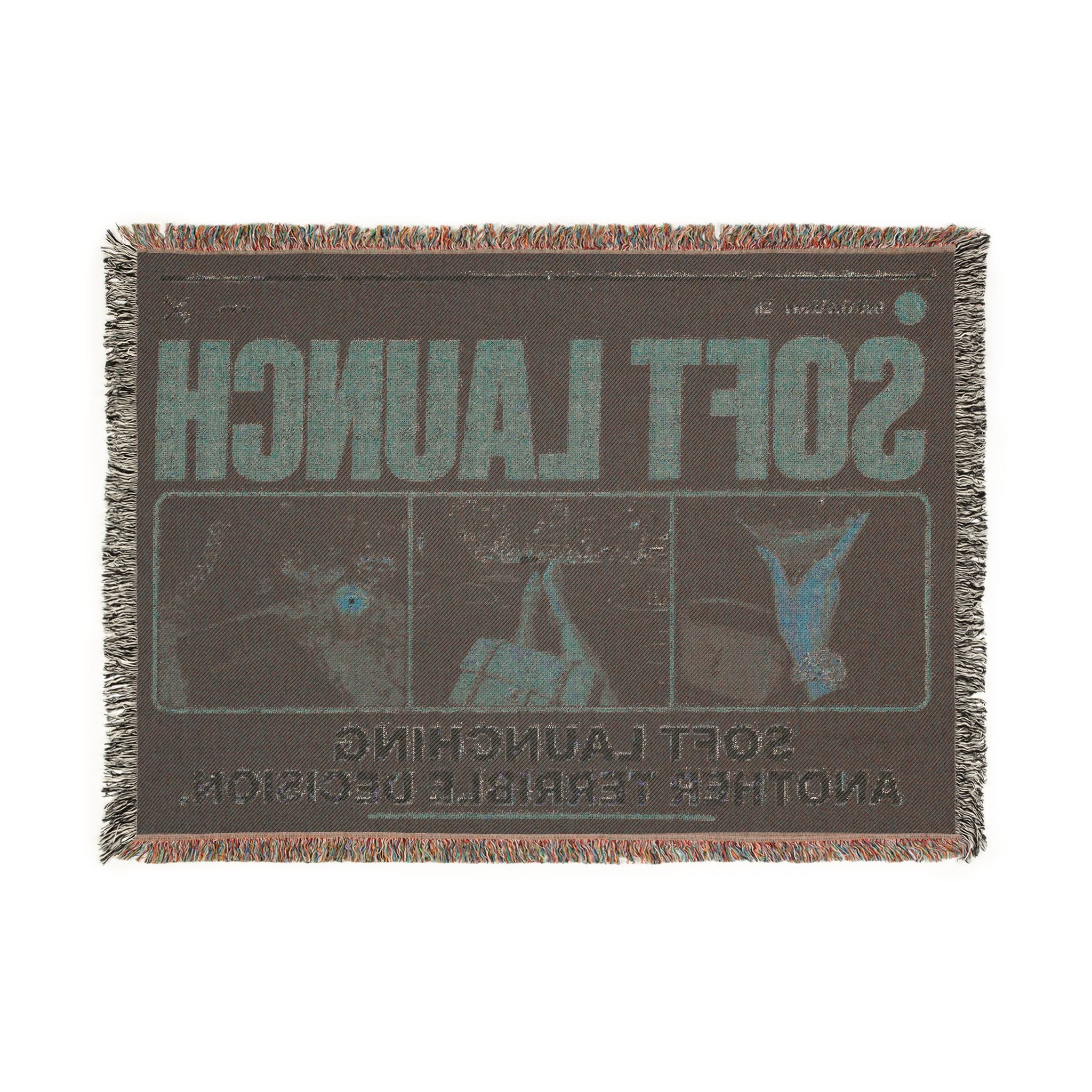 SofSoft Launch Blanket Funny Woven Throw, Dark Humor Meme Blanket, Luxury Girl Aesthetic Gift