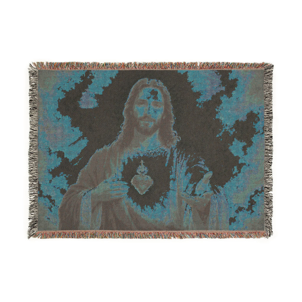 Sacred Heart Jesus Woven Blanket | Religious Throw, Christian Decor