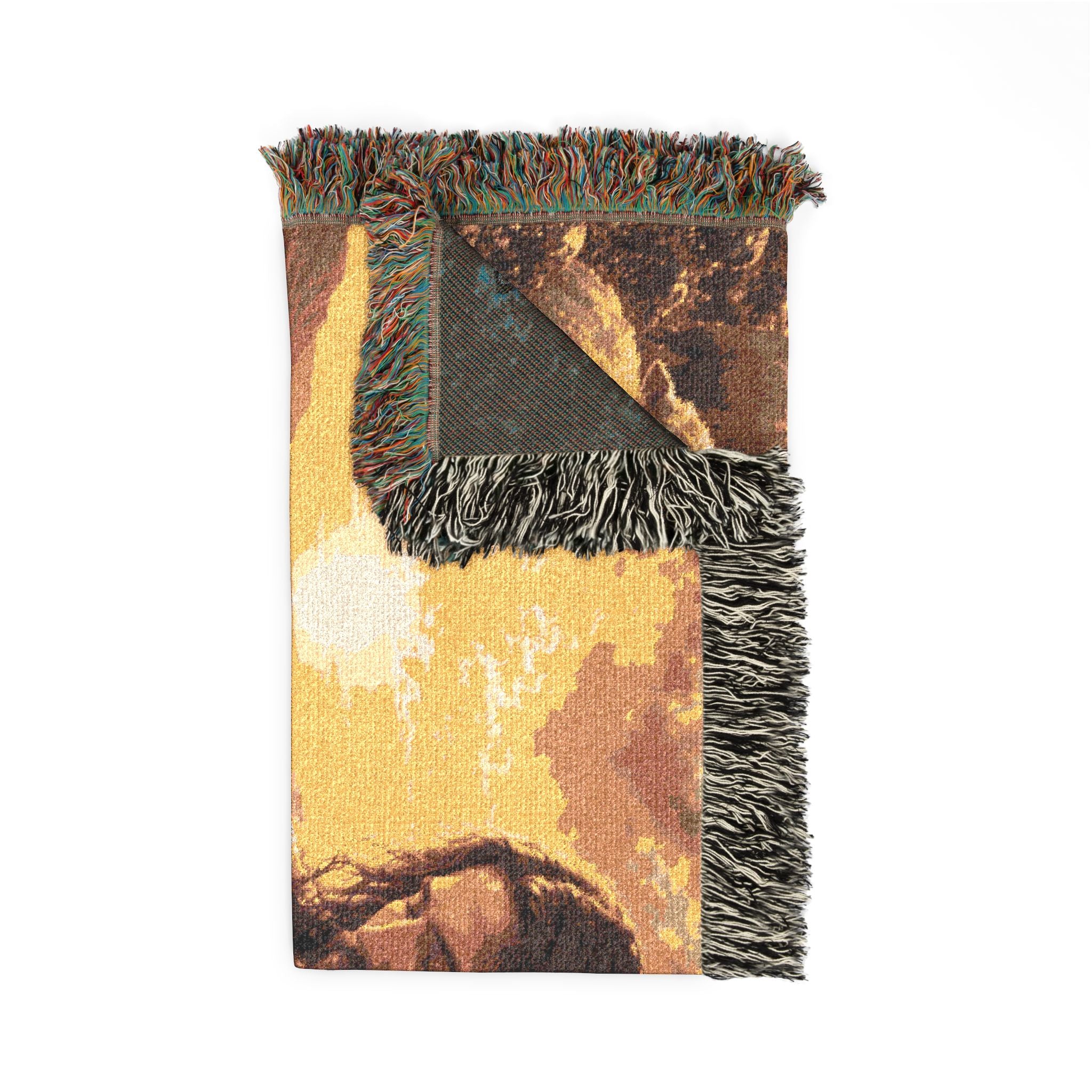 Jesus with Lamb Woven Blanket | Christian Religious Throw, Shepherd Artwork