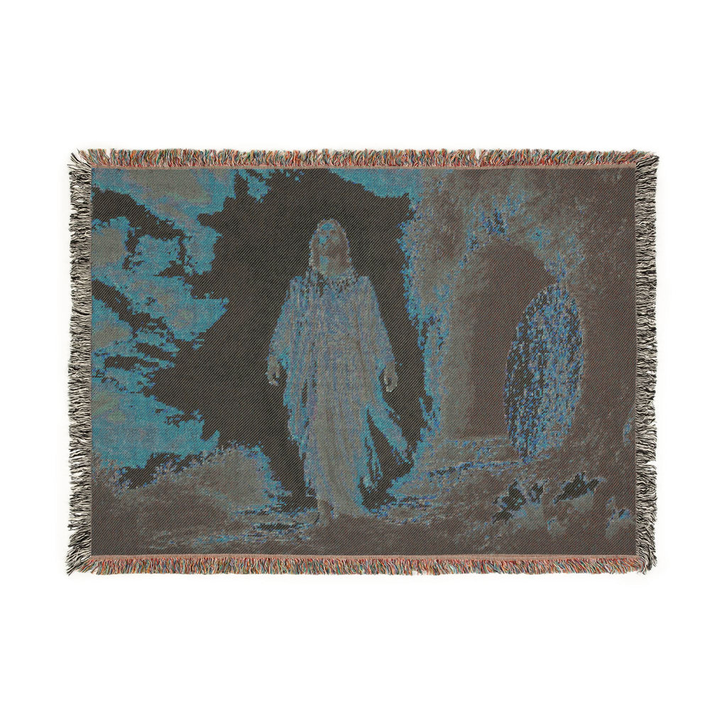 Resurrected Christ Woven Blanket | Religious Biblical Throw