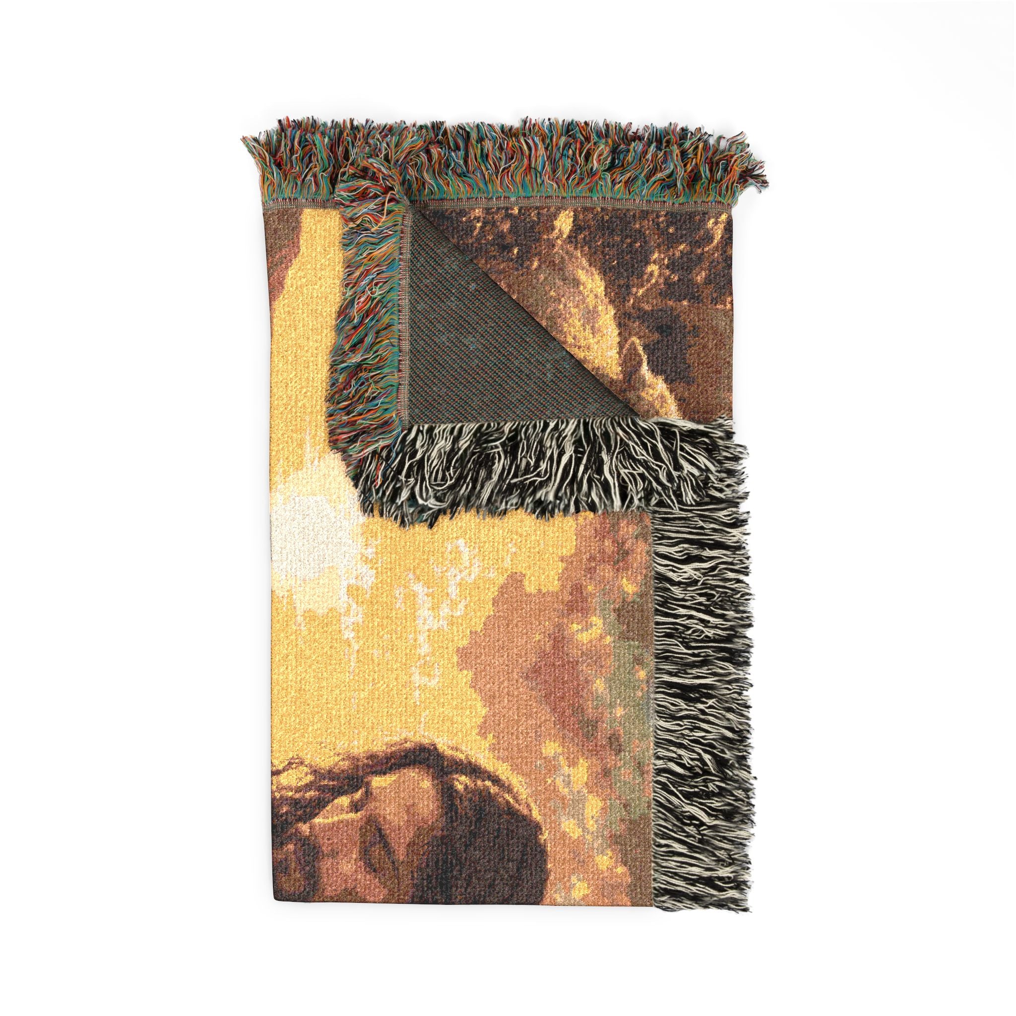 Jesus with Lamb Woven Blanket | Christian Religious Throw, Shepherd Artwork