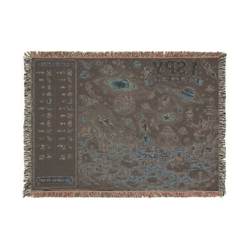 I SPY Space Adventure Woven Blanket | Outer Space Puzzle Scene