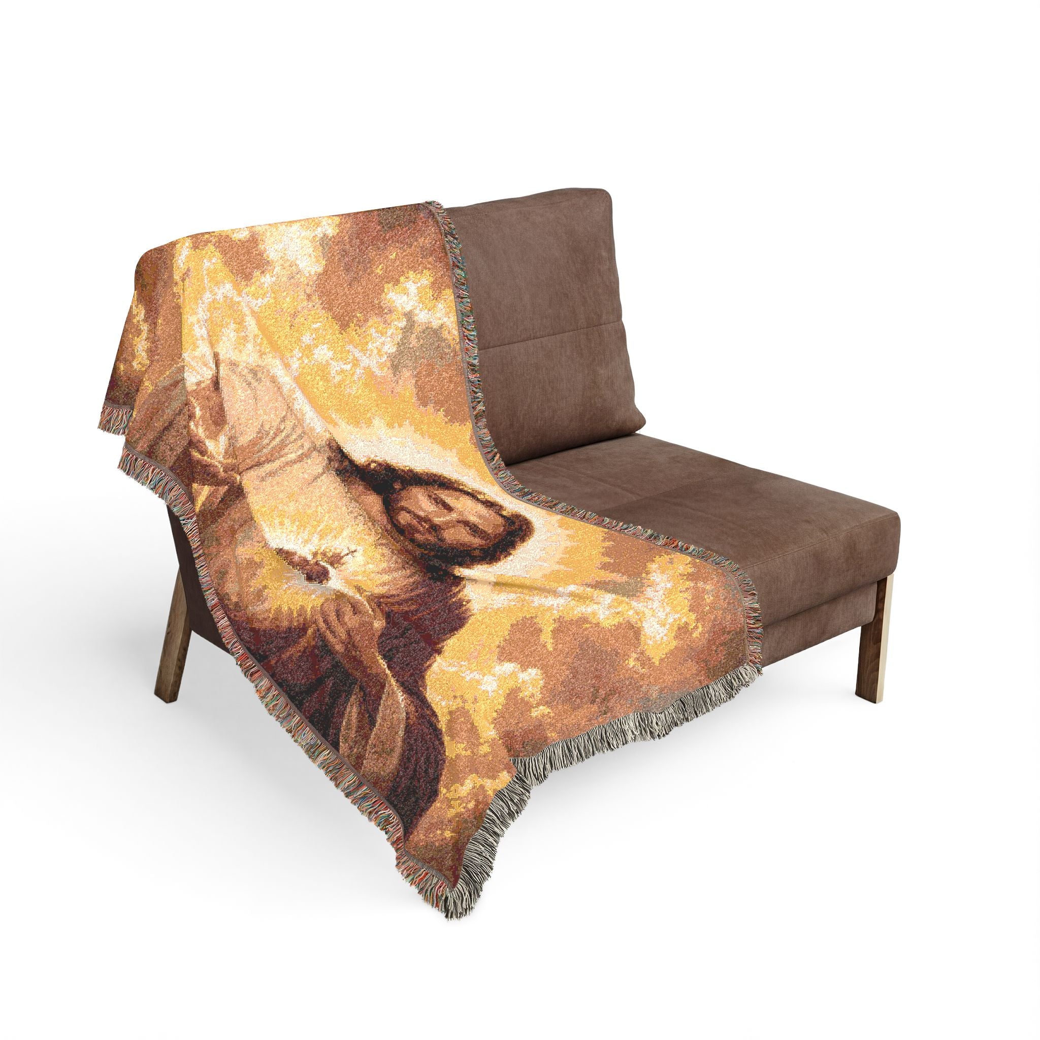 Sacred Heart Jesus Woven Blanket | Religious Throw, Christian Decor