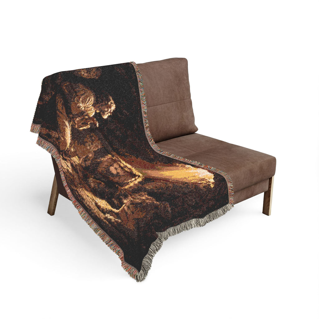 Daniel in the Lions Den Blanket Christian Woven Throw Faith Gift