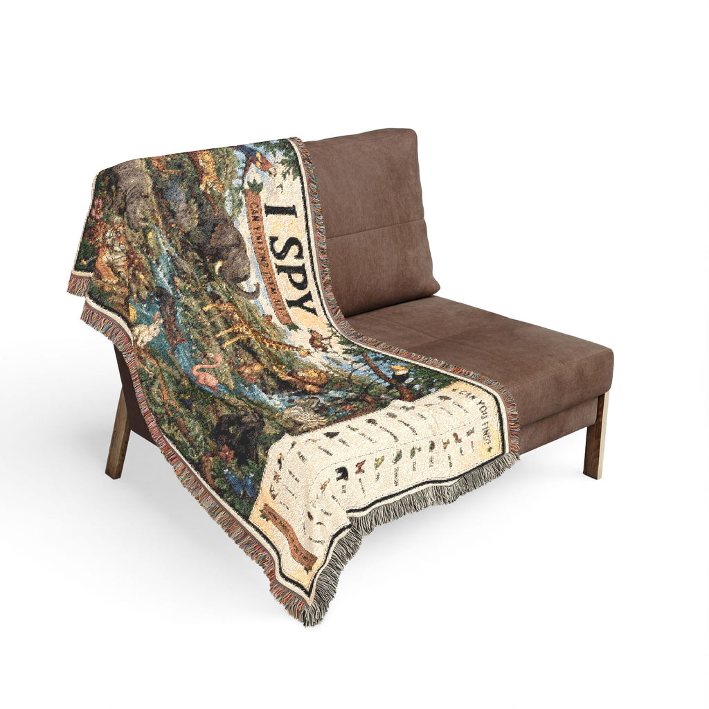 I Spy Jungle Scene Blanket | Woven Game Puzzle Design