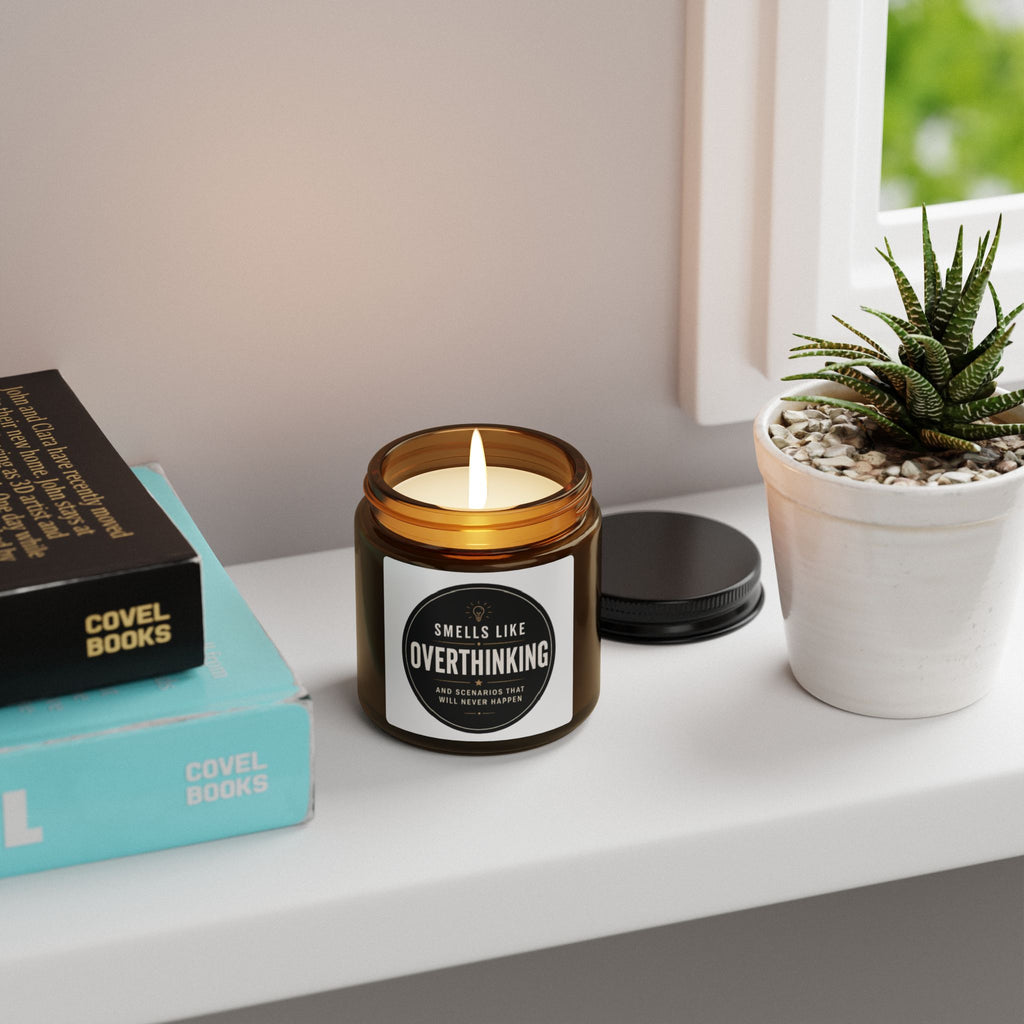 Smells Like Overthinking Candle  Funny Anxiety Gift, Mental Health Candle, Overthinker Gift