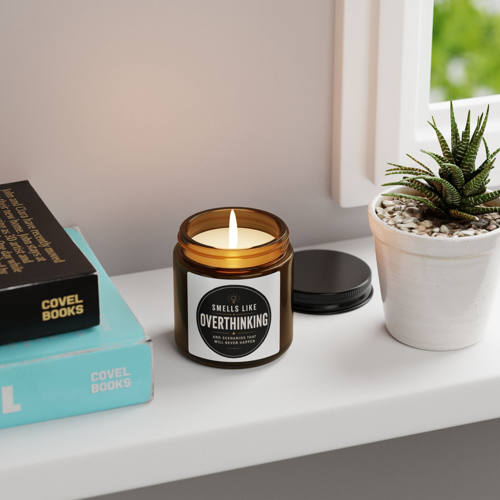 Smells Like Overthinking Candle  Funny Anxiety Gift, Mental Health Candle, Overthinker Gift