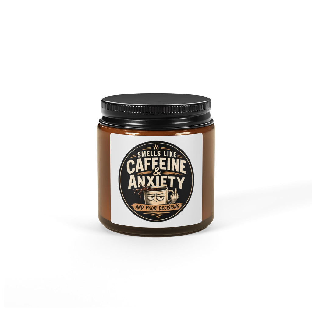 Smells Like Caffeine & Anxiety Candle Funny Gift, Coffee Lover Candle, Anxiety Gift