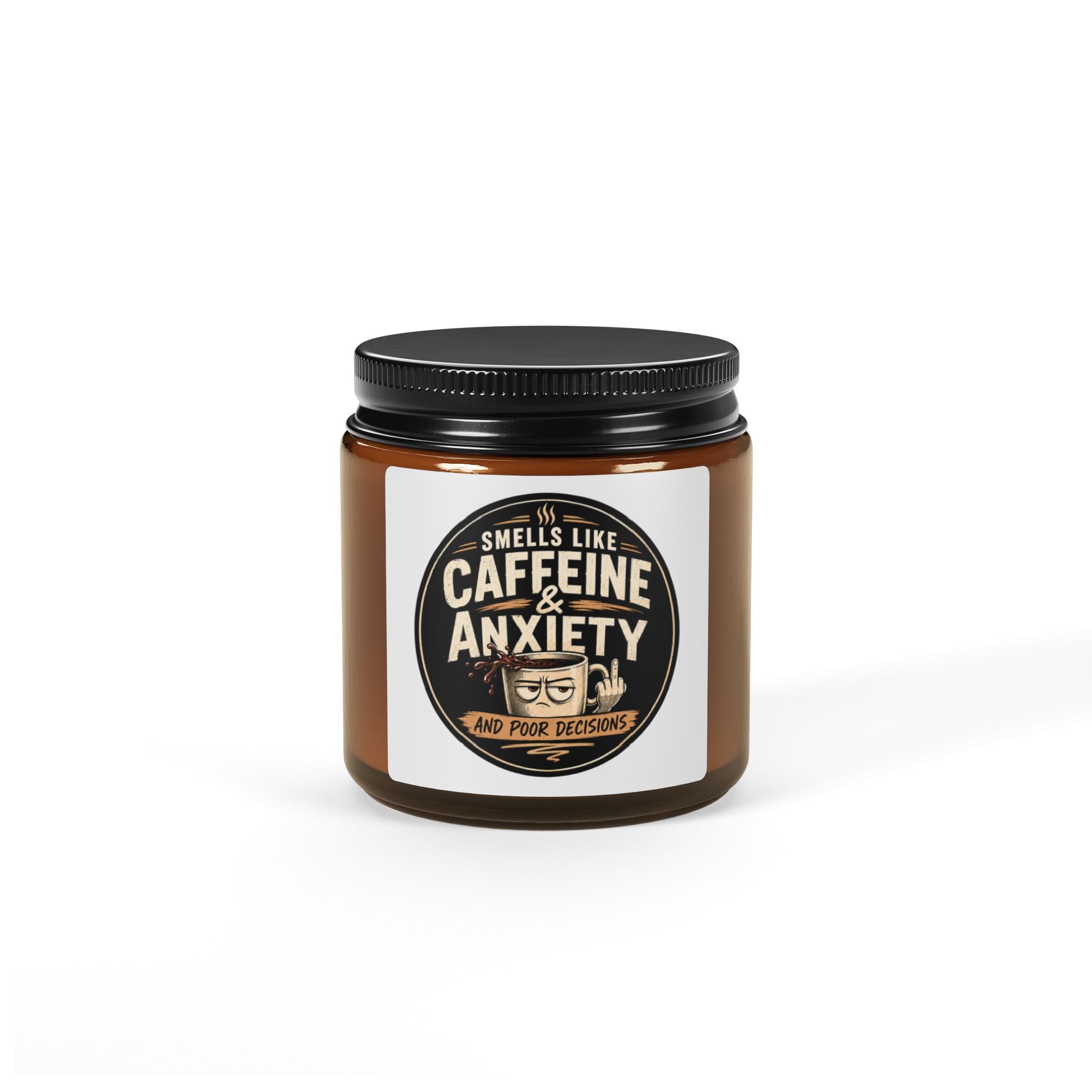 Smells Like Caffeine & Anxiety Candle Funny Gift, Coffee Lover Candle, Anxiety Gift