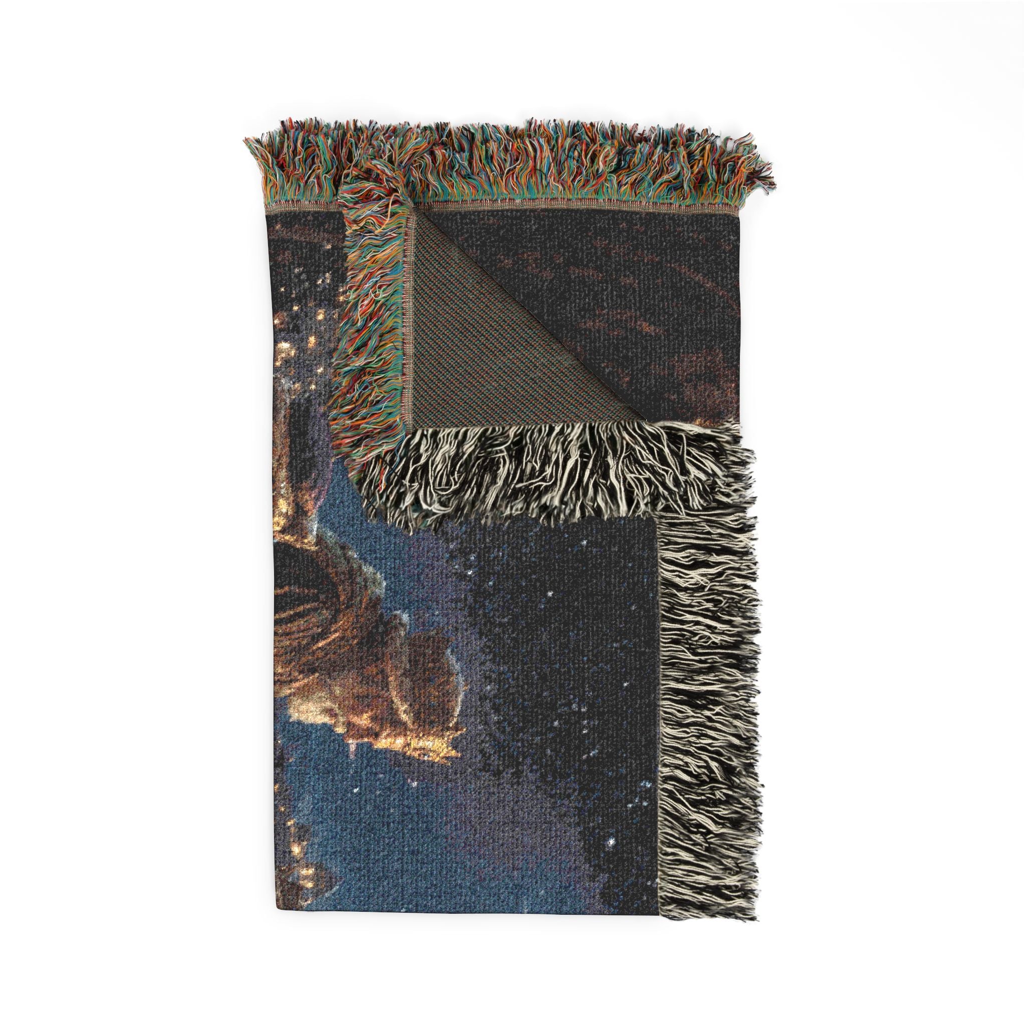 Nativity Scene Woven Blanket | Jesus Mary Joseph Manger Christmas Throw