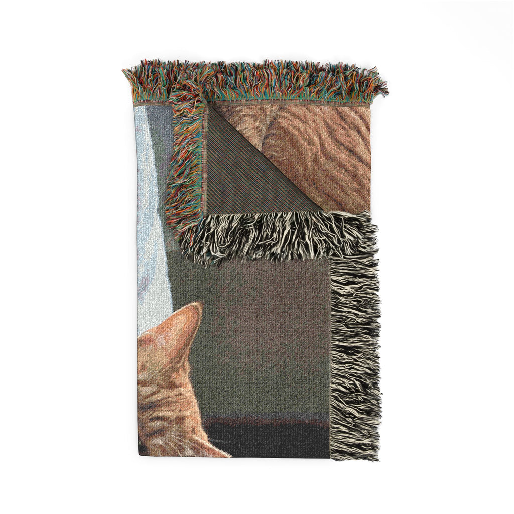 Custom Pet Photo Woven Blanket, Personalized Pet Blanket, Dog Cat Memorial Gift, Pet Portrait Blanket, Pet Lover Gift