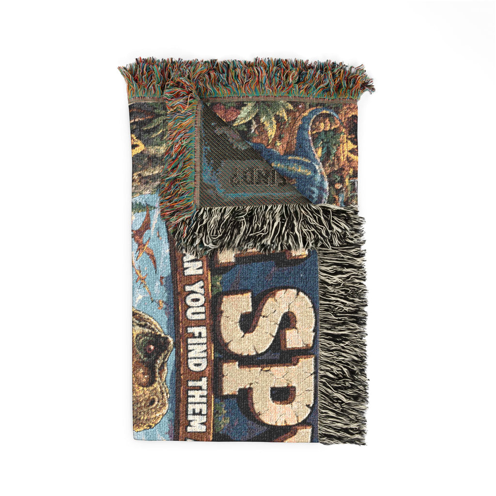 I Spy Dinosaurs Woven Blanket | Hidden Object Puzzle Throw
