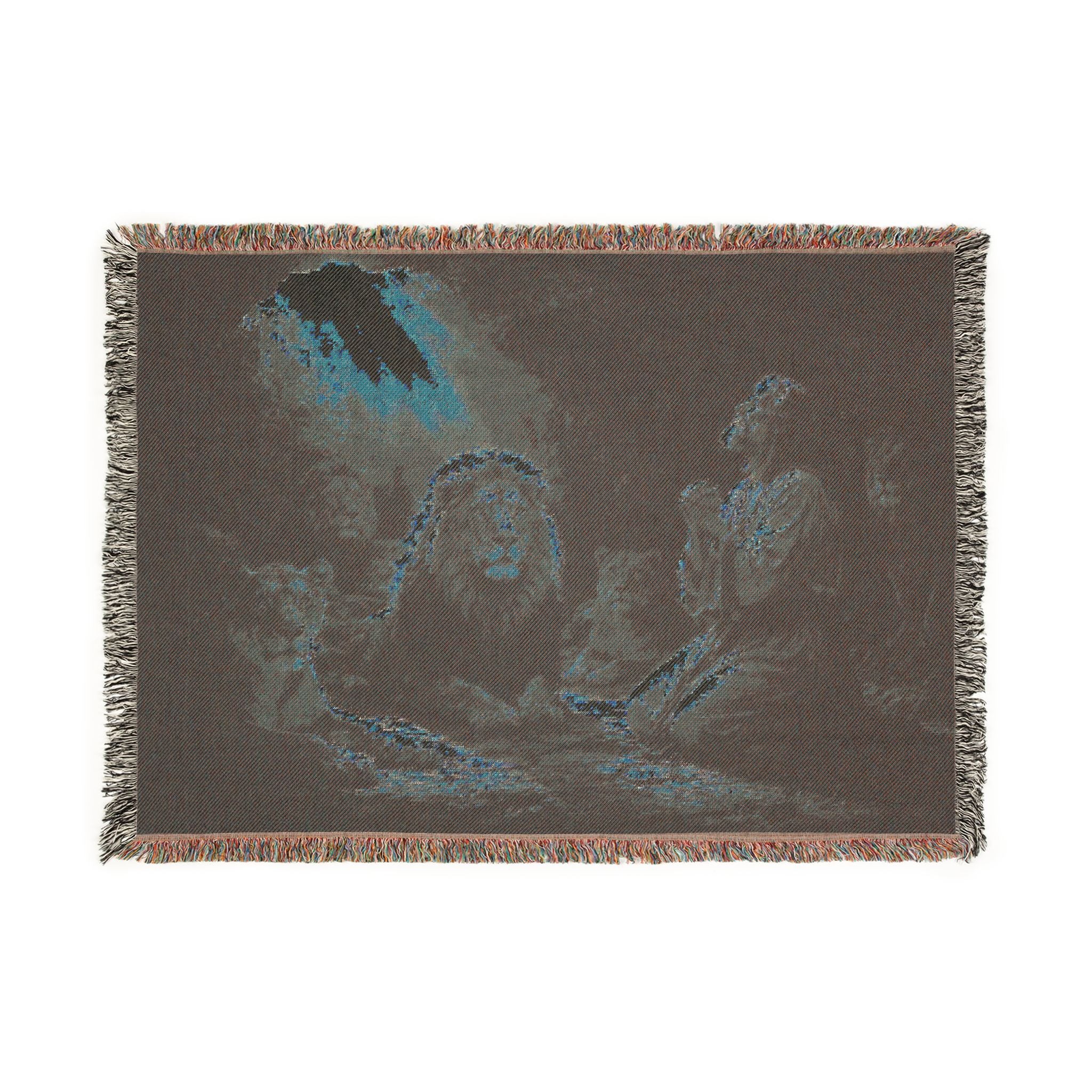Daniel in the Lions Den Blanket Christian Woven Throw Faith Gift