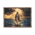 Walking on Water Jesus Woven Blanket | Religious Christian Scripture Throw