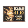 Isaiah 41:10 Scripture Woven Blanket | Bible Verse Throw, Lighthouse Design