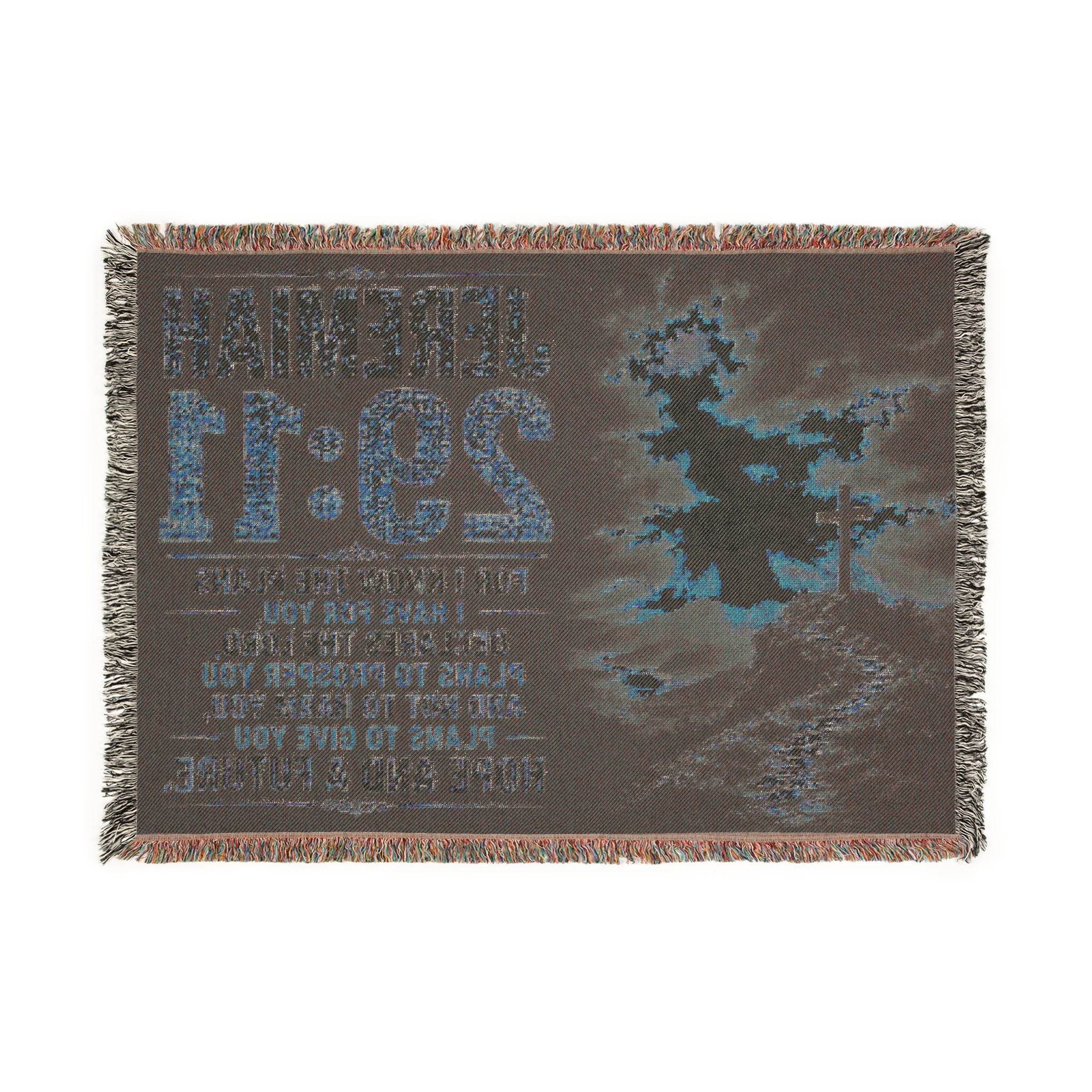 Jeremiah 29:11 Scripture Woven Blanket | Inspirational Bible Verse Throw