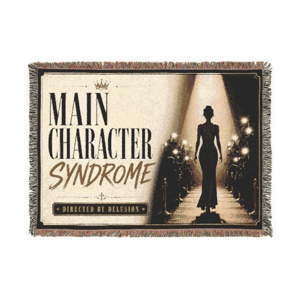 Main Character Syndrome Woven Blanket | Glamorous Silhouette, Theater Walkway