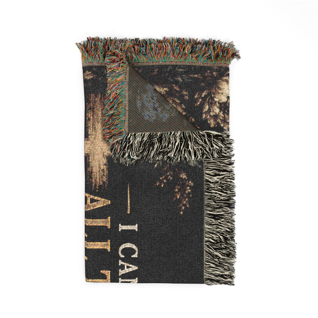 I Can Do All Things Through Christ woven blanket | Inspirational Scripture throw