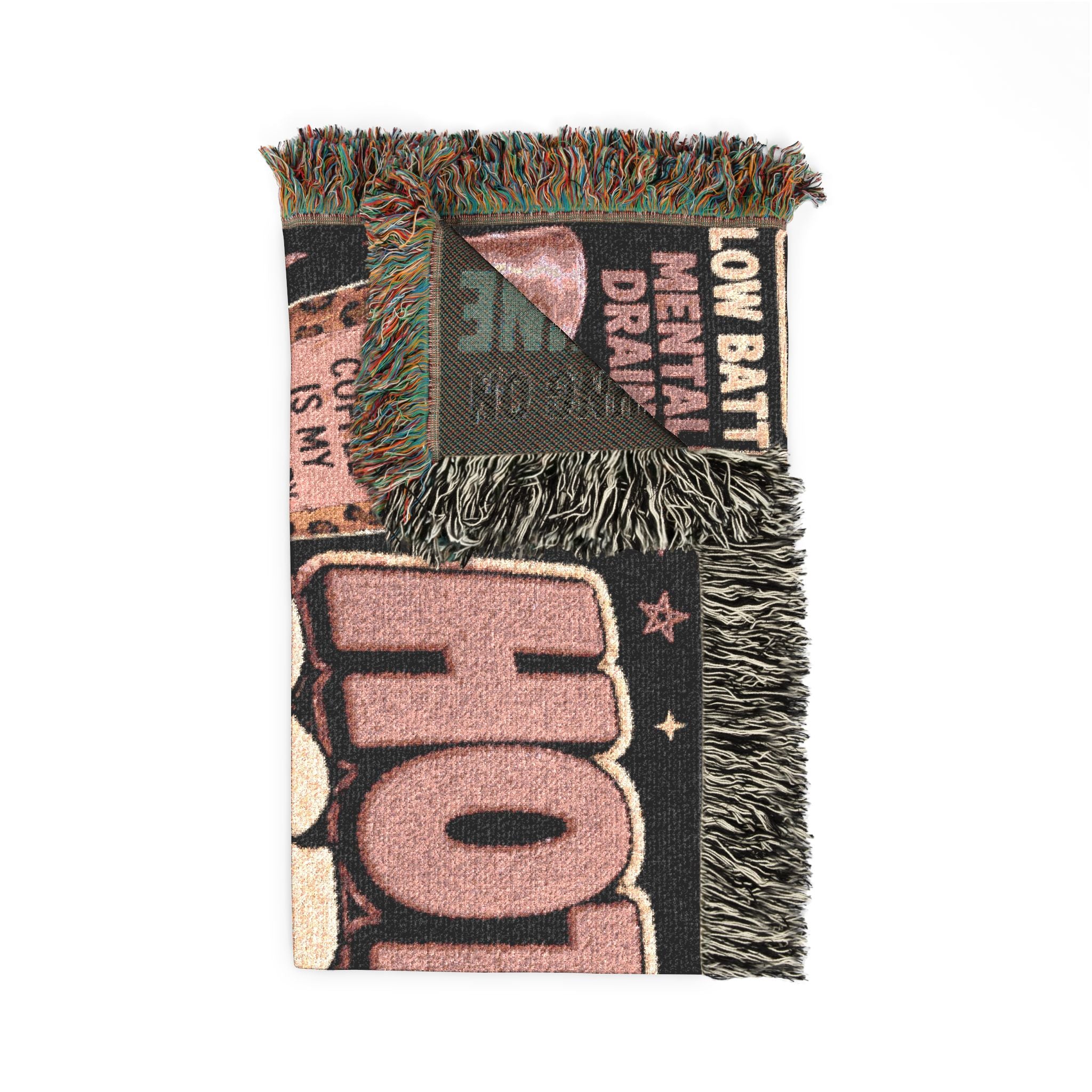 Hot Girl Cortisol Club Blanket Funny Anxiety Gift, Mental Health Woven Throw, Coquette Girl Decor