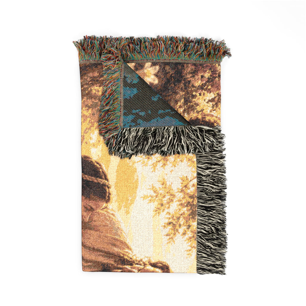 Jesus with Children Woven Blanket | Religious Christian Throw
