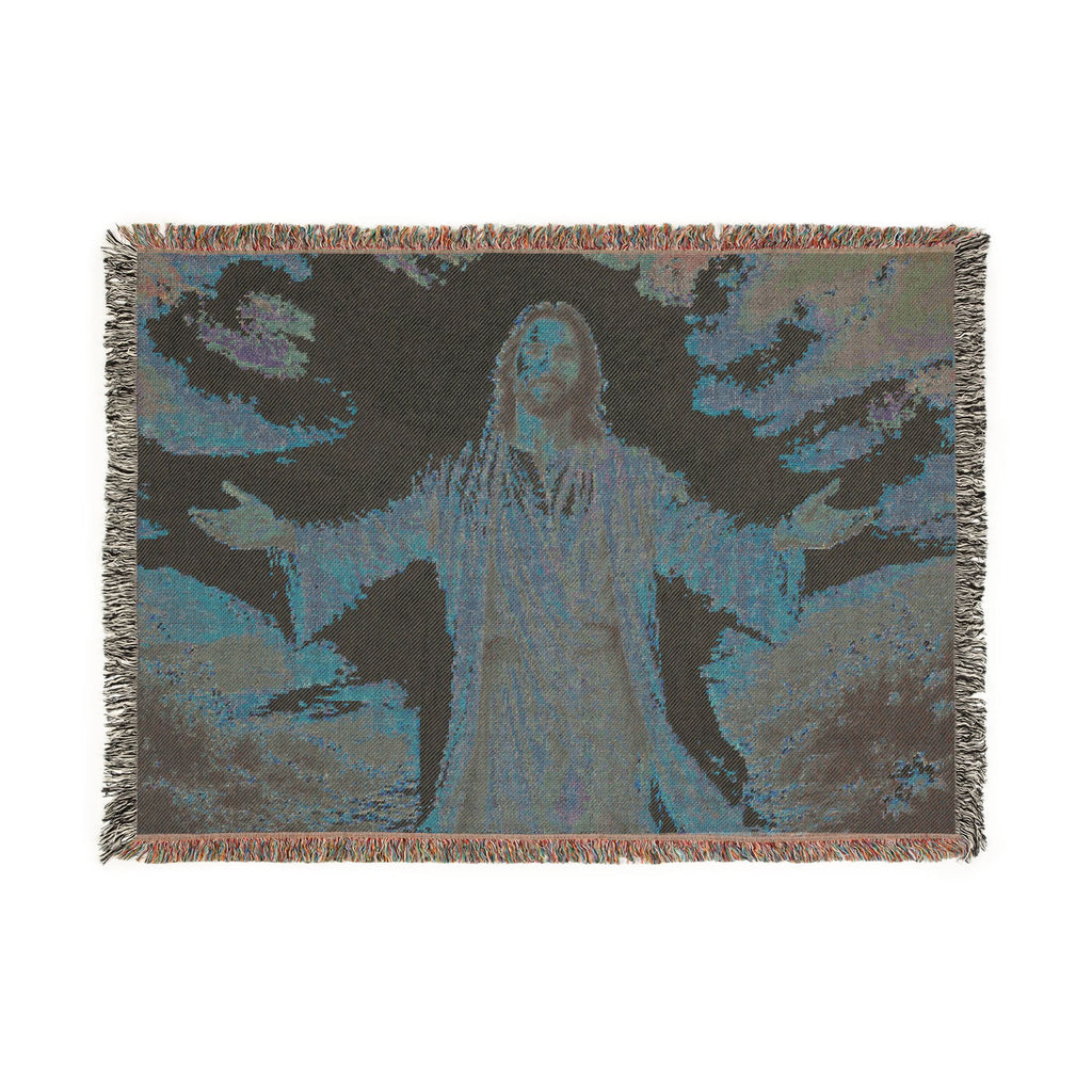 Jesus with Open Arms Woven Blanket | Christian Home Decor, Religious Throw