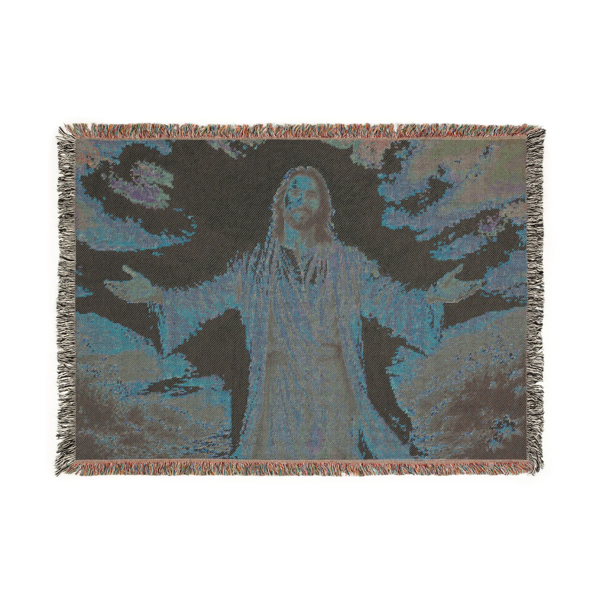 Jesus with Open Arms Woven Blanket | Christian Home Decor, Religious Throw