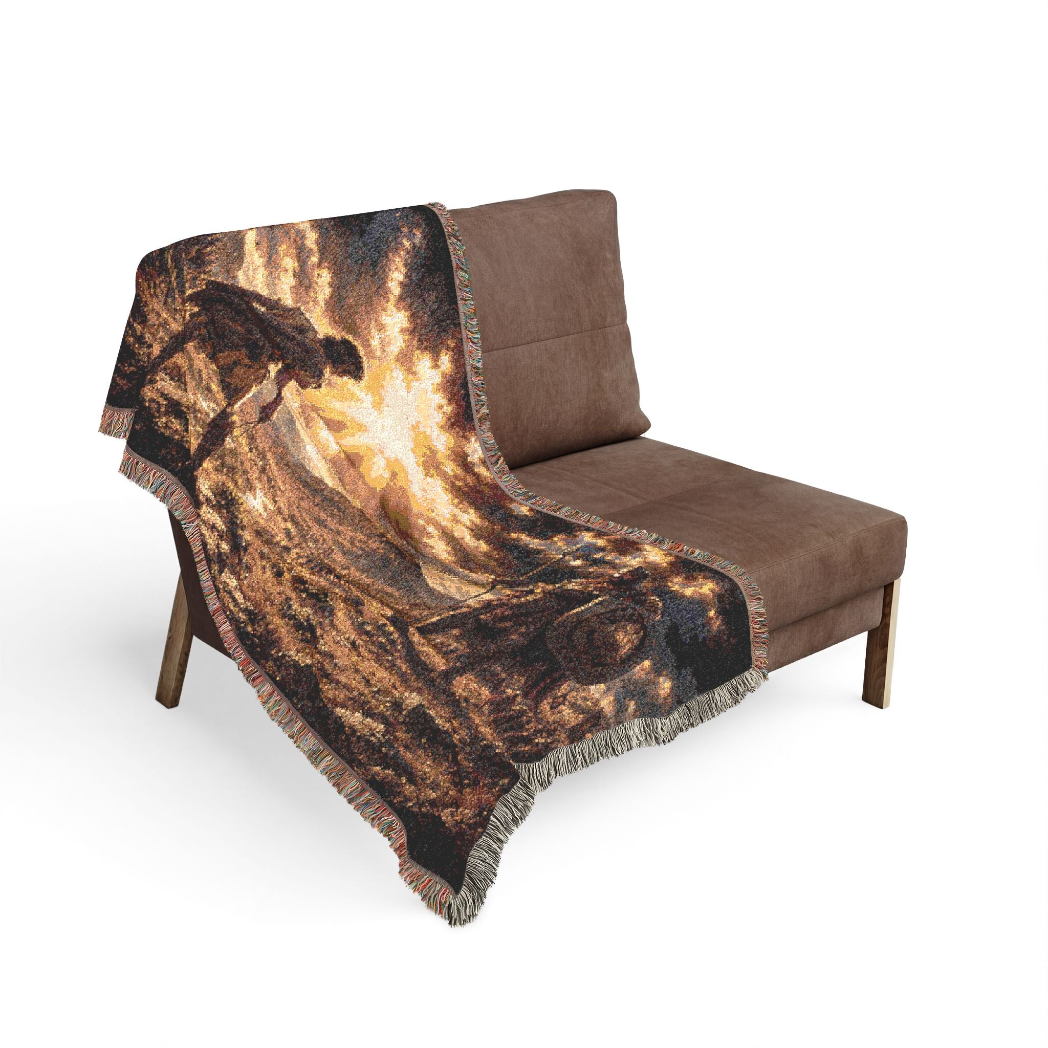 Faith Over Fear Blanket | David vs Goliath Christian Woven Blanket
