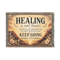 Mental Health Woven Blanket, Healing Blanket, Self Love Gift, Encouragement Blanket, Healing Is Not Linear Throw Blanket