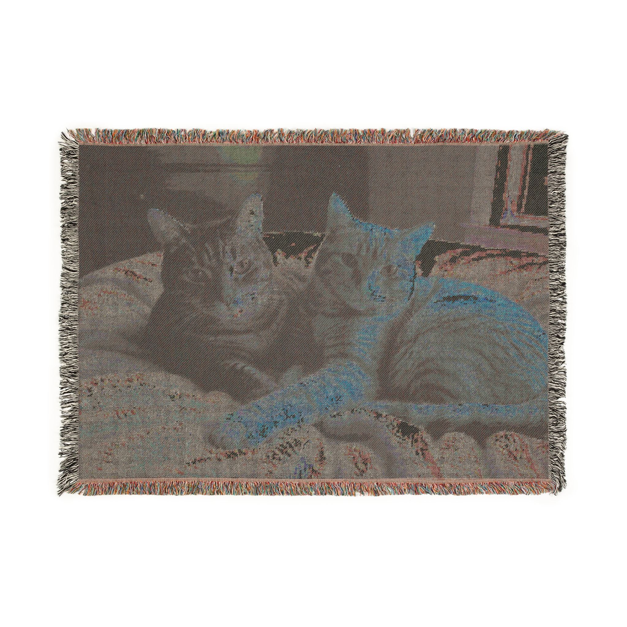 Custom Pet Photo Woven Blanket, Personalized Pet Blanket, Dog Cat Memorial Gift, Pet Portrait Blanket, Pet Lover Gift