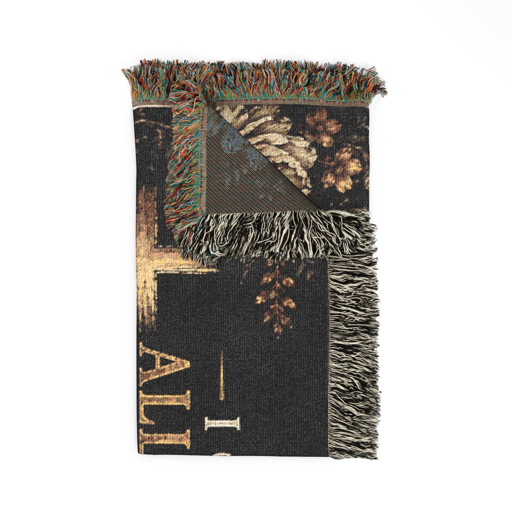 I Can Do All Things Through Christ woven blanket | Inspirational Scripture throw