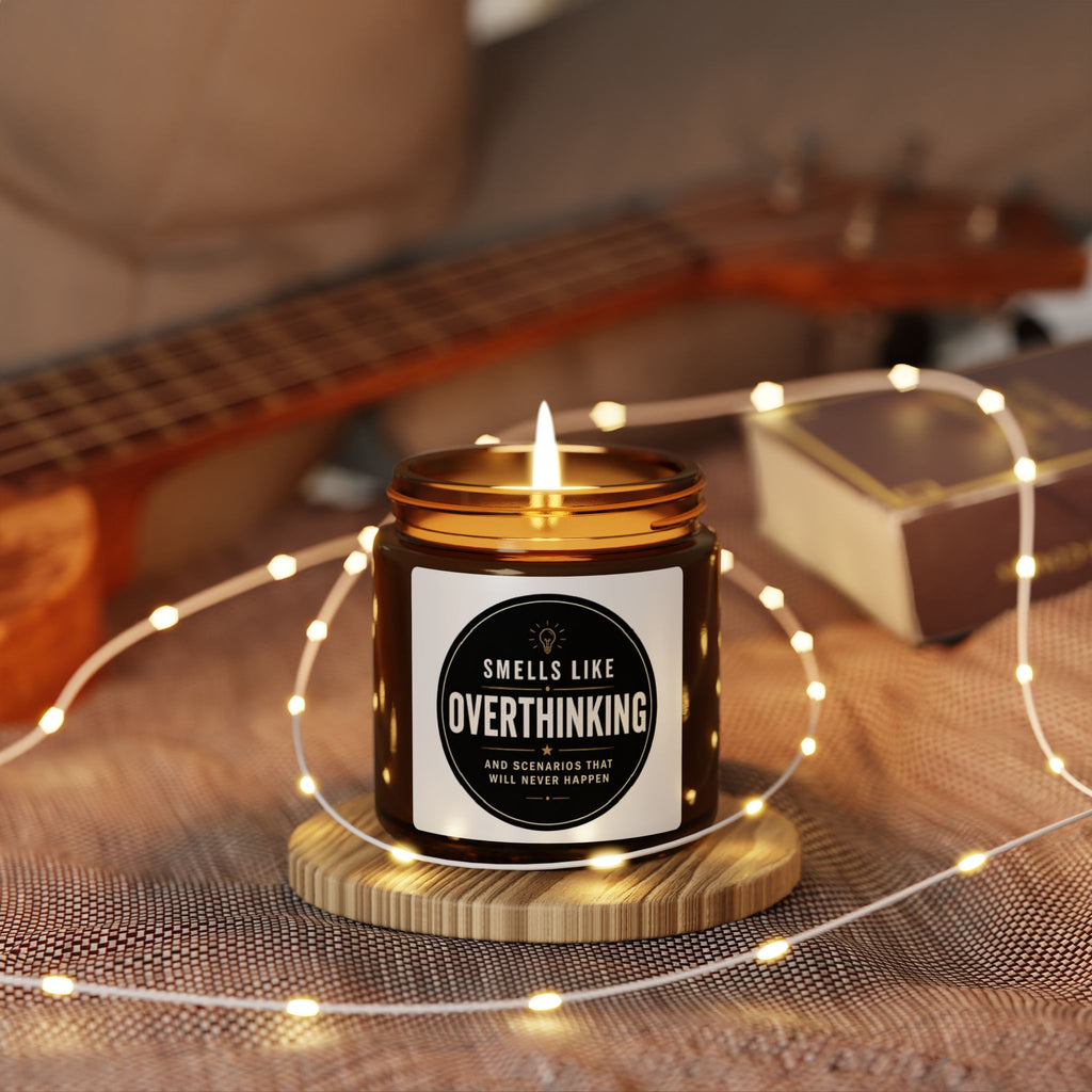 Smells Like Overthinking Candle  Funny Anxiety Gift, Mental Health Candle, Overthinker Gift