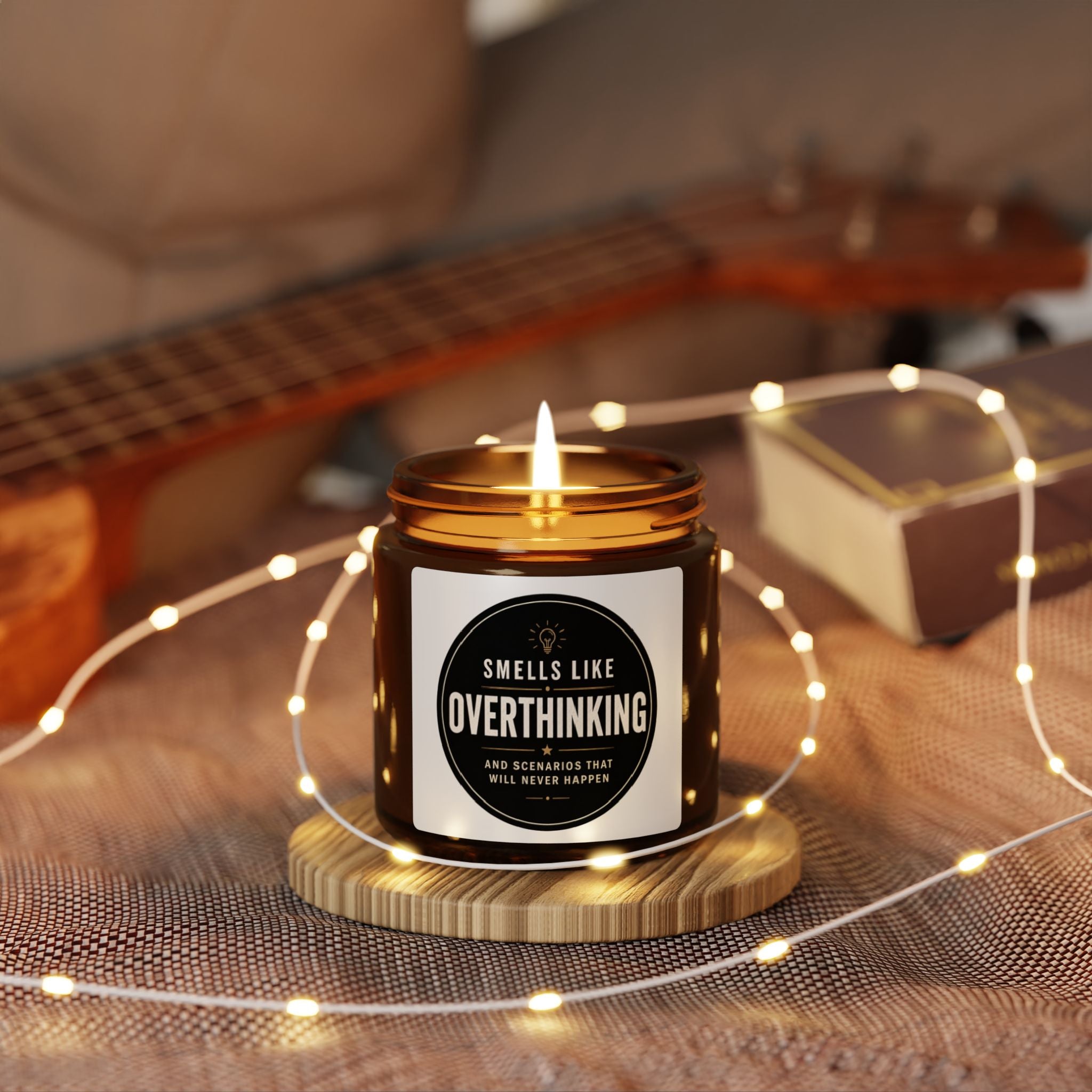 Smells Like Overthinking Candle  Funny Anxiety Gift, Mental Health Candle, Overthinker Gift