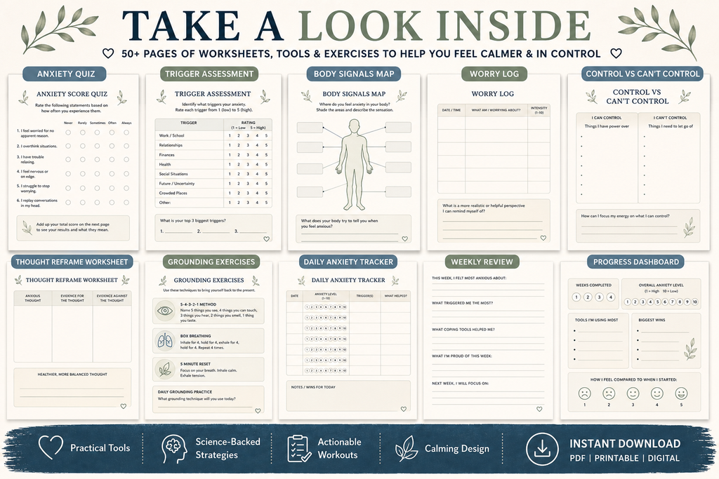 Anxiety & Overthinking Workbook