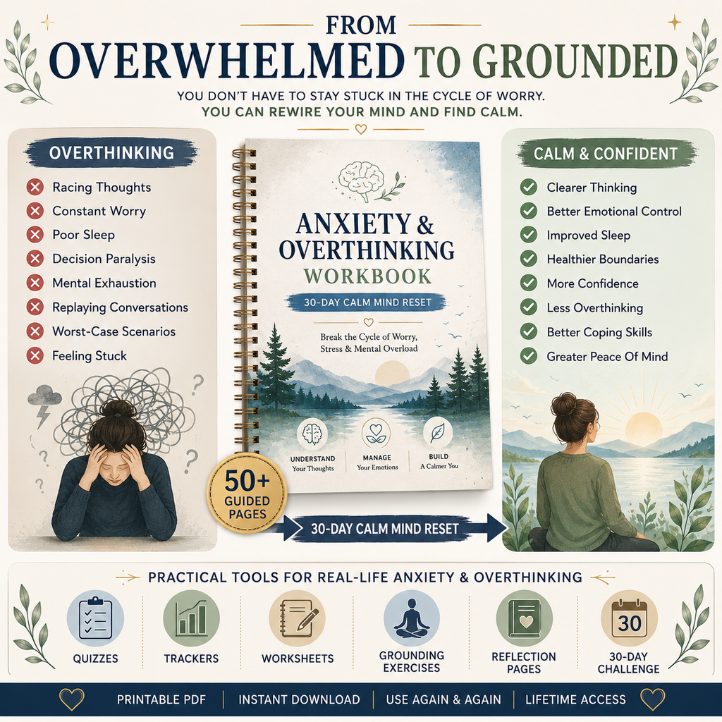 Anxiety & Overthinking Workbook